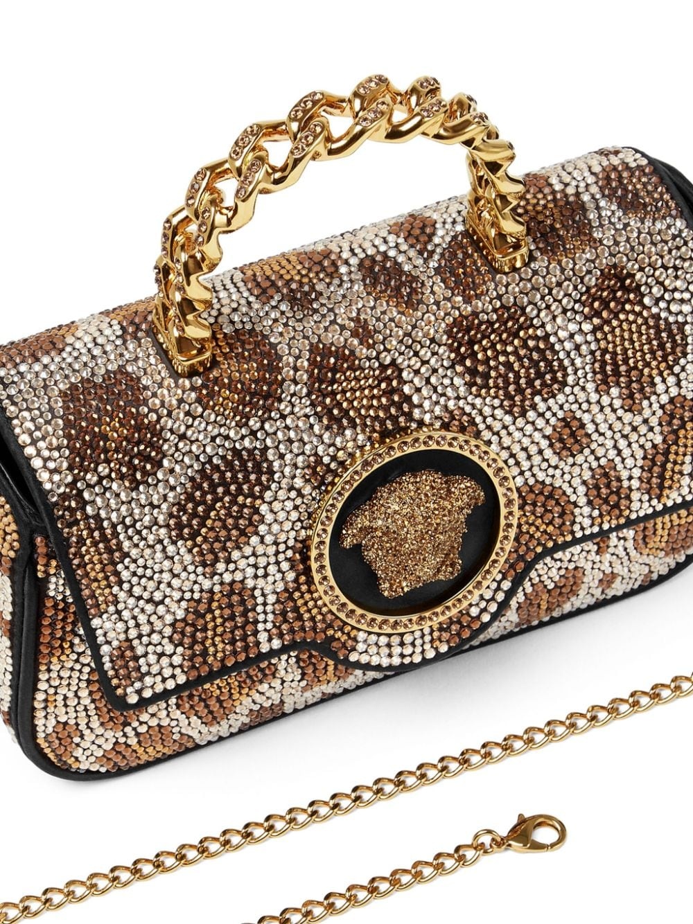 La Medusa crystal-leopard mini bag - 5