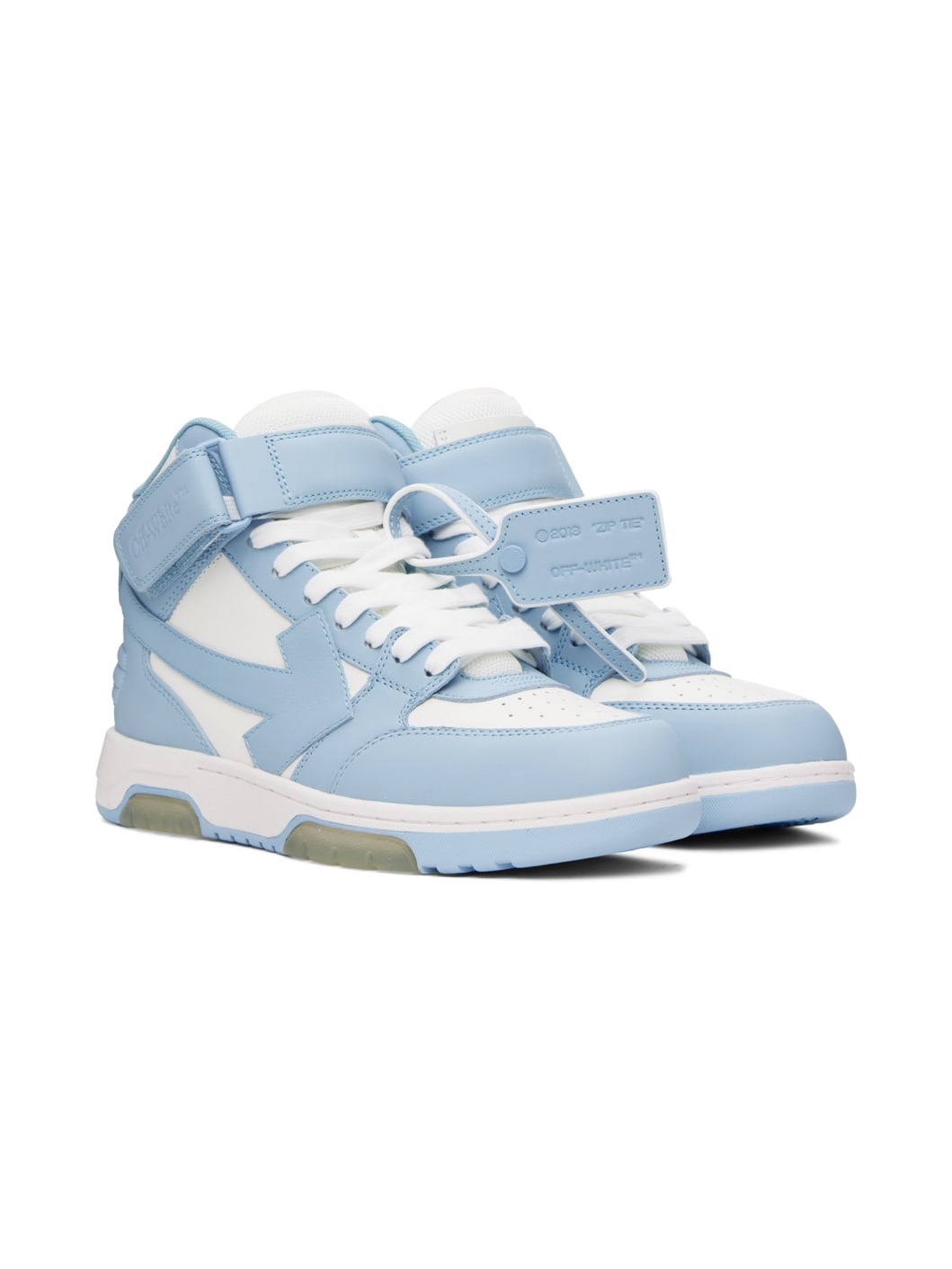 White & Blue Out Of Office Sneakers - 4