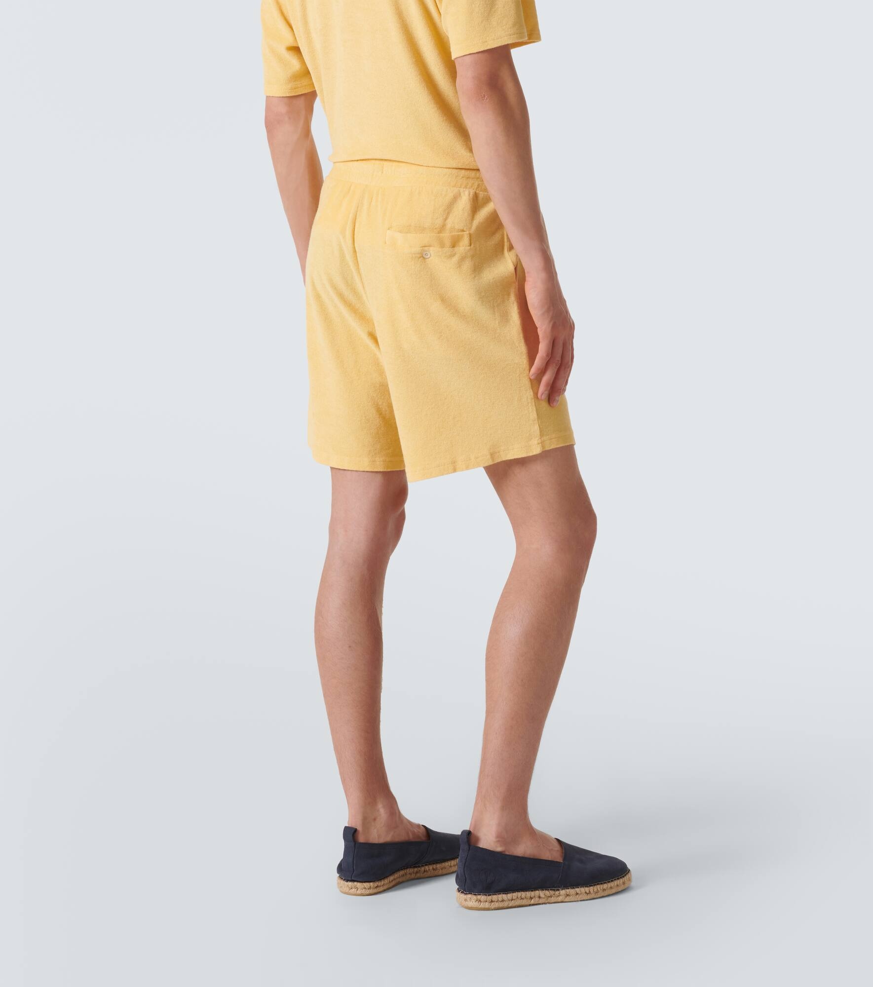 Faustino cotton and linen-blend terry shorts - 4
