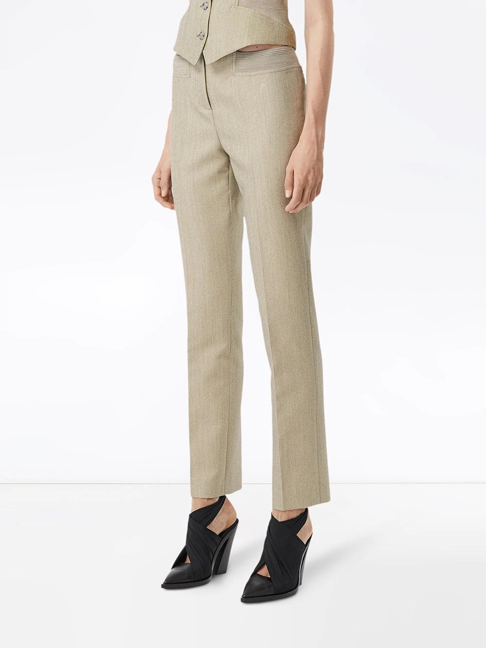 cut-out tailored trousers - 3