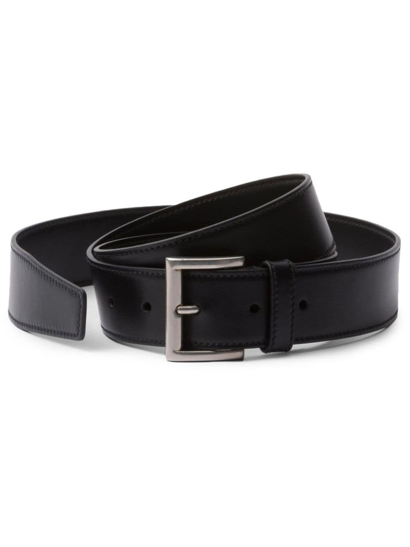 buckled leather belt 1