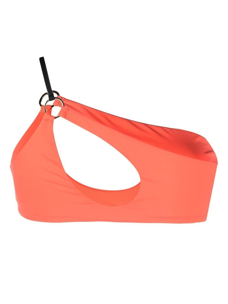 Roberto Cavalli cut-out one-shoulder bikini top outlook