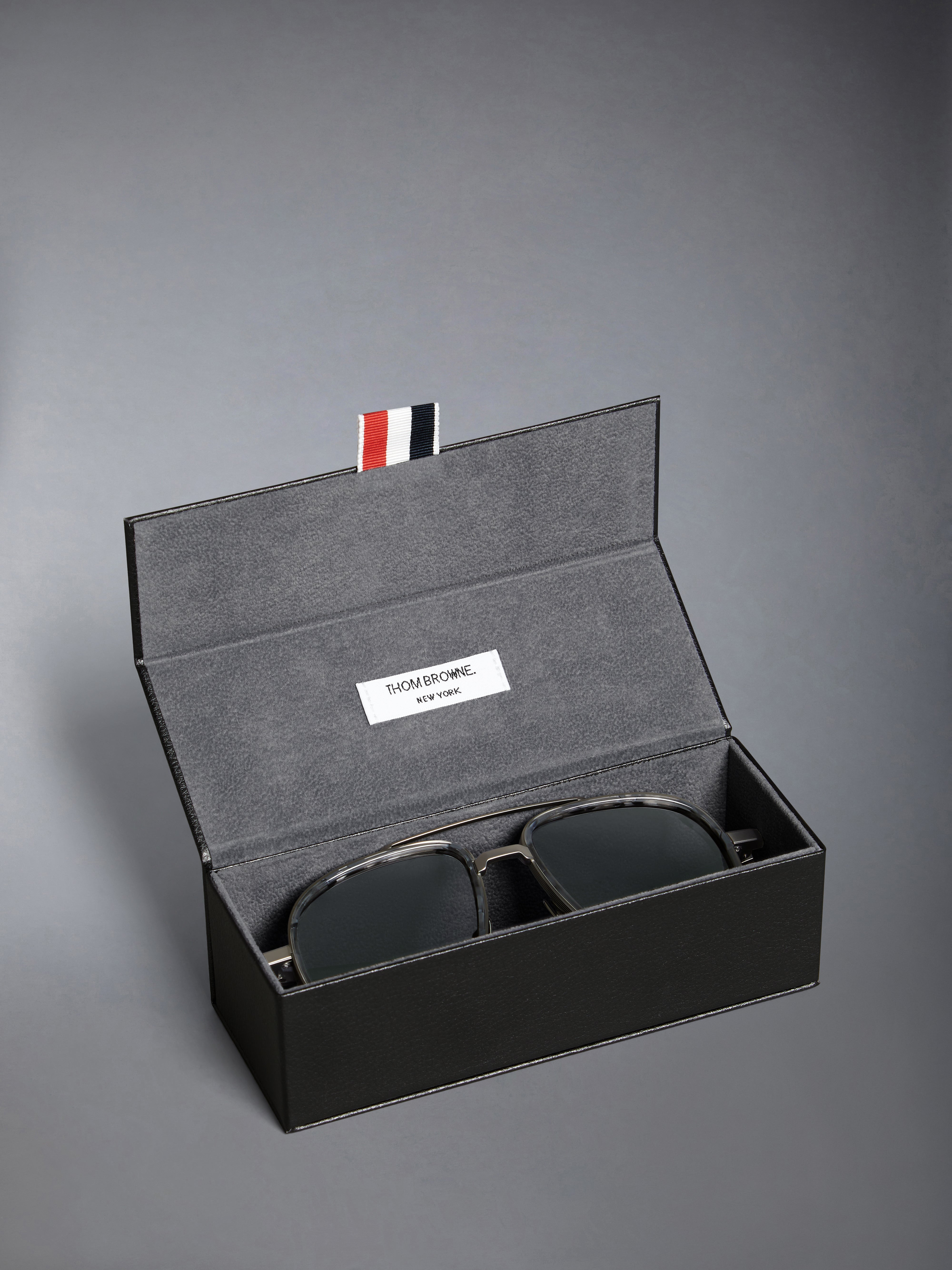 ACETATE AND TITANIUM AVIATOR SUNGLASSES - 4