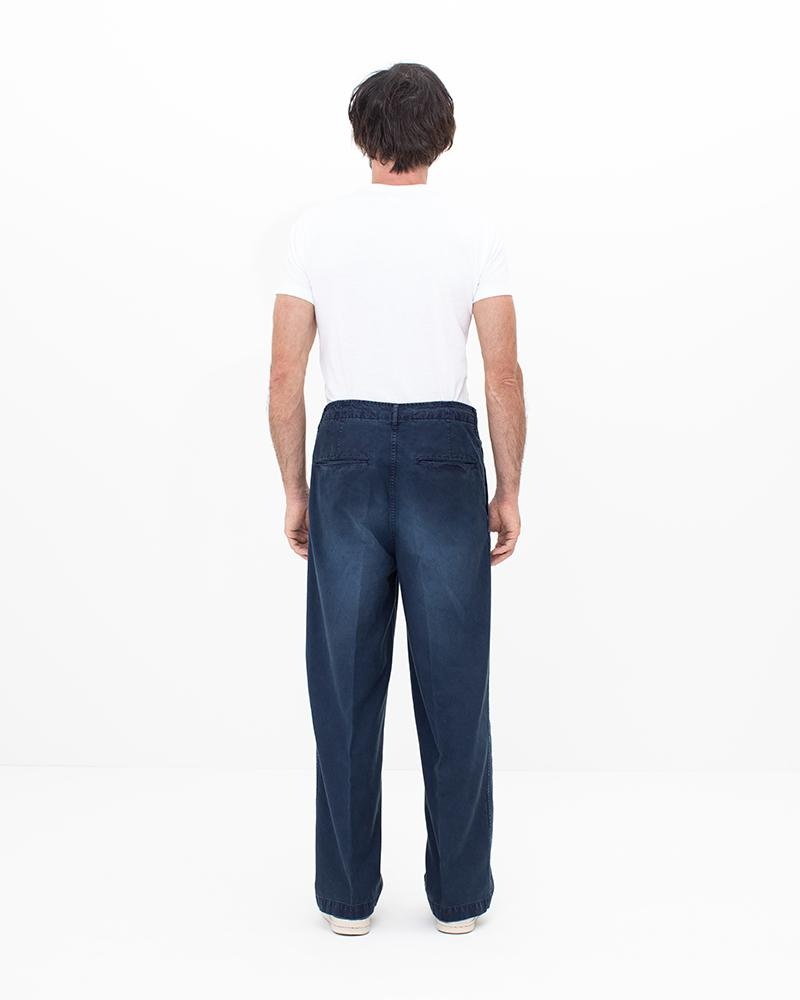 EX WIDE CHINO PANTS CRASH INDIGO - 3