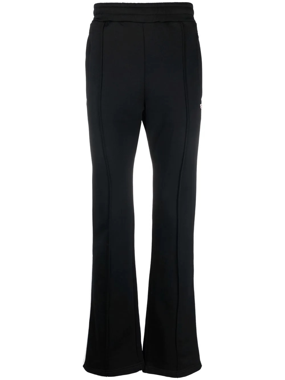 two-tone straight-leg trousers - 1