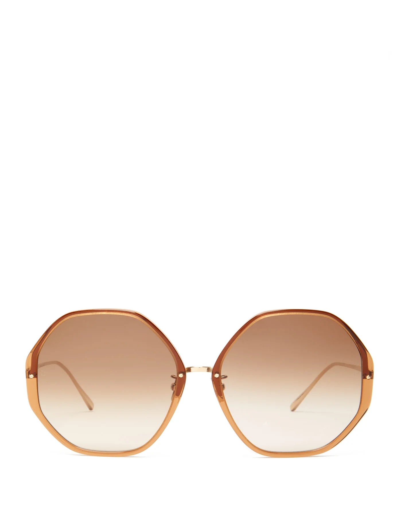 Oversized heptagonal acetate sunglasses - 1