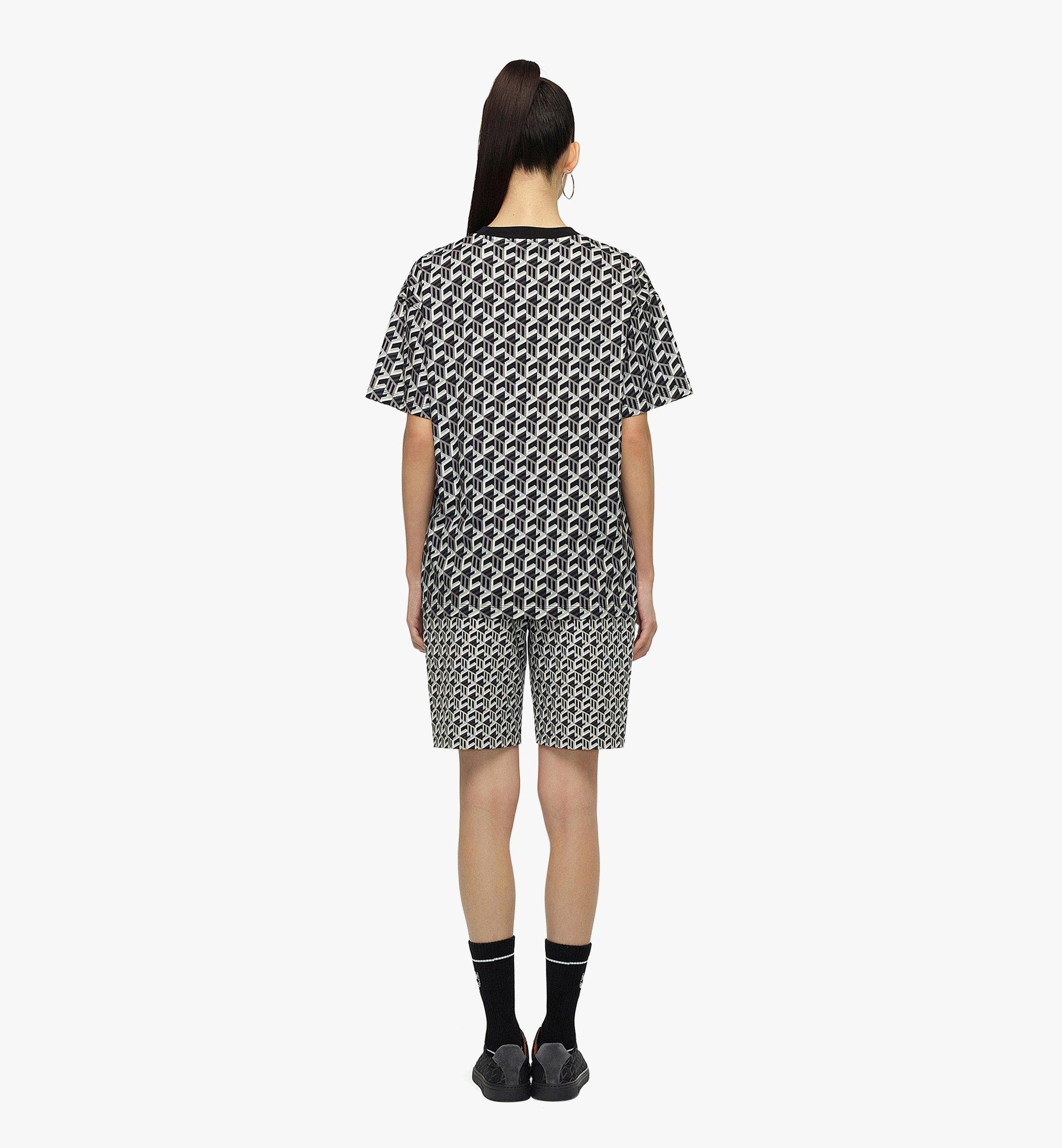 Women’s Cubic Monogram Print T-Shirt in Organic Cotton - 2