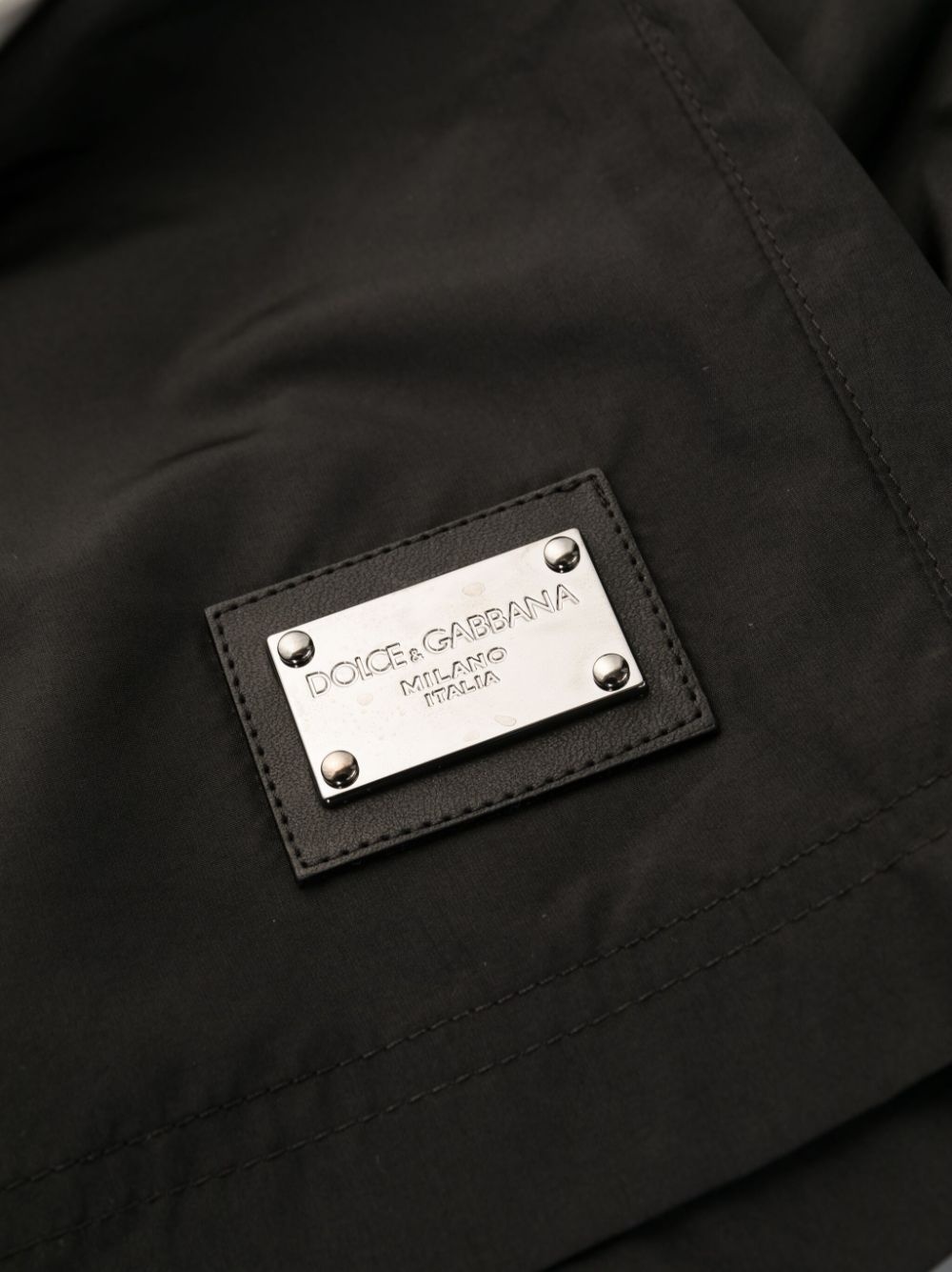 logo-plaque drawstring-waist shorts - 3