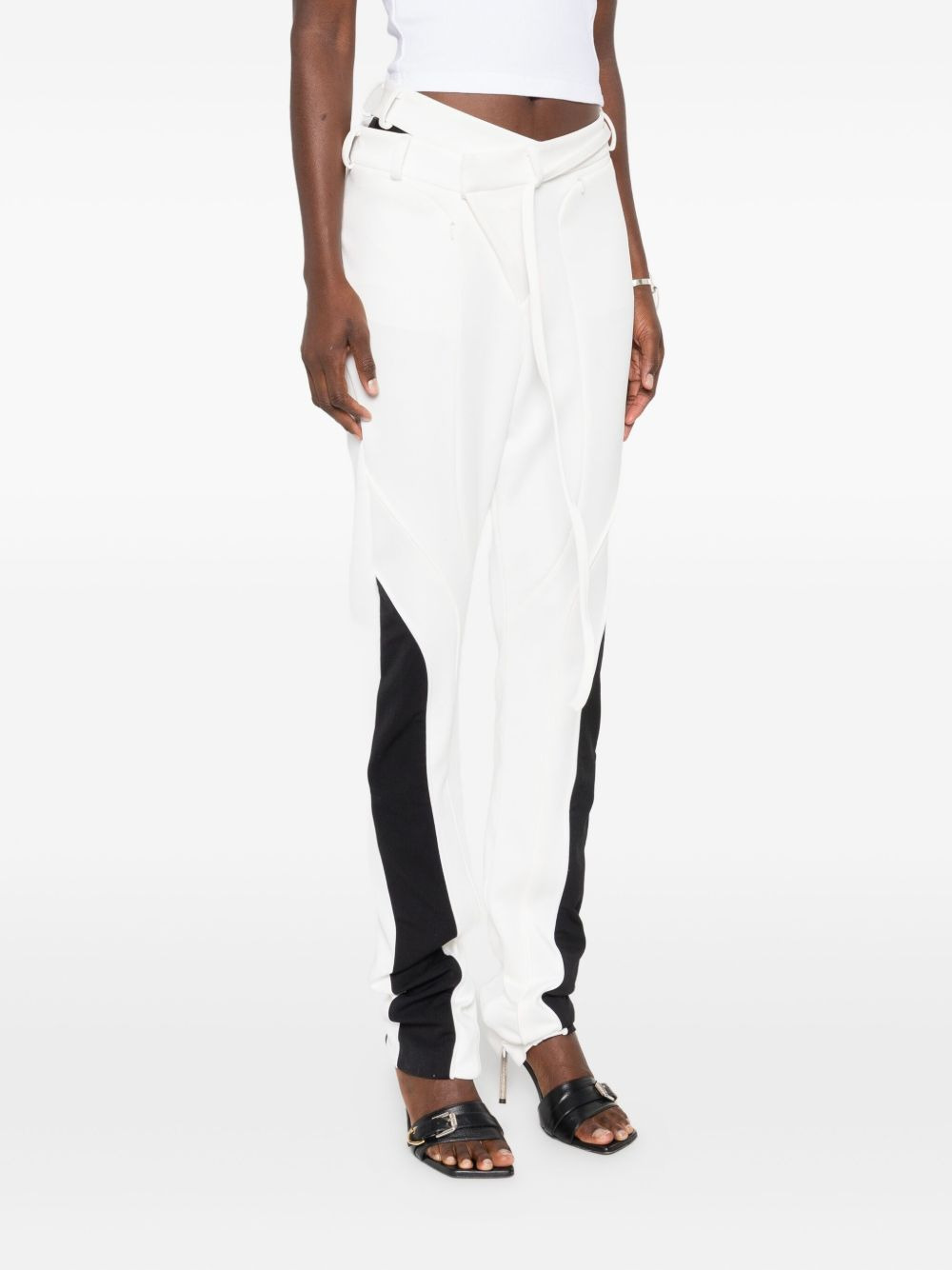 contrast-panel trousers - 3