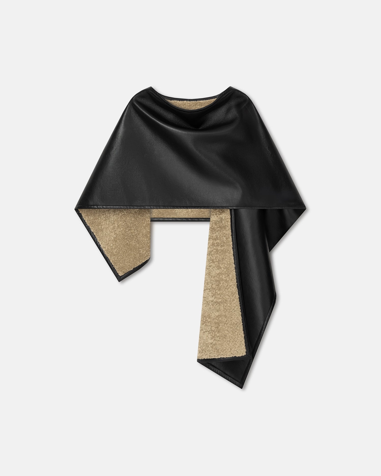 Bonded Shearling Shawl - 1