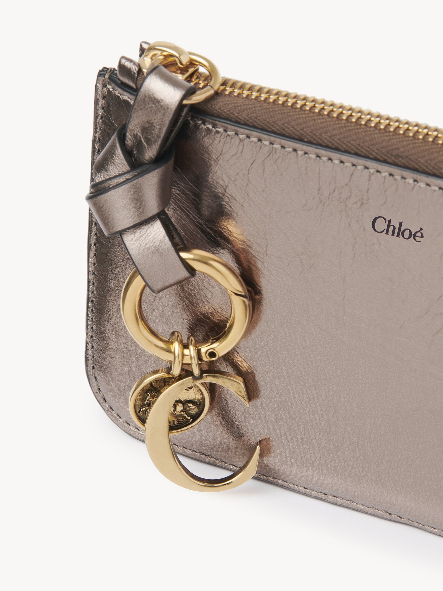 ALPHABET PURSE IN METALLIZED LEATHER - 5