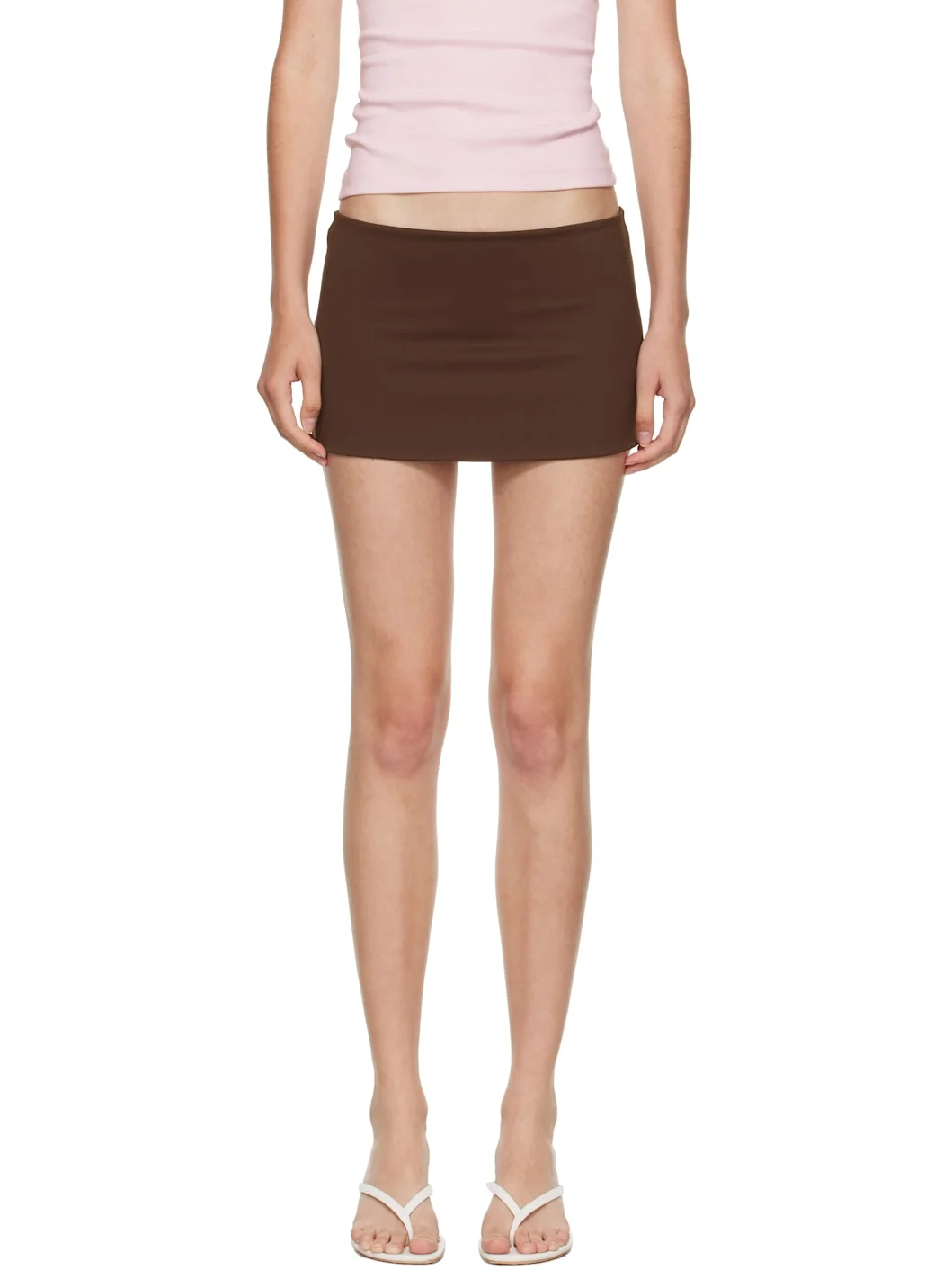 SSENSE Exclusive Brown Micro Stretch Miniskirt - 1