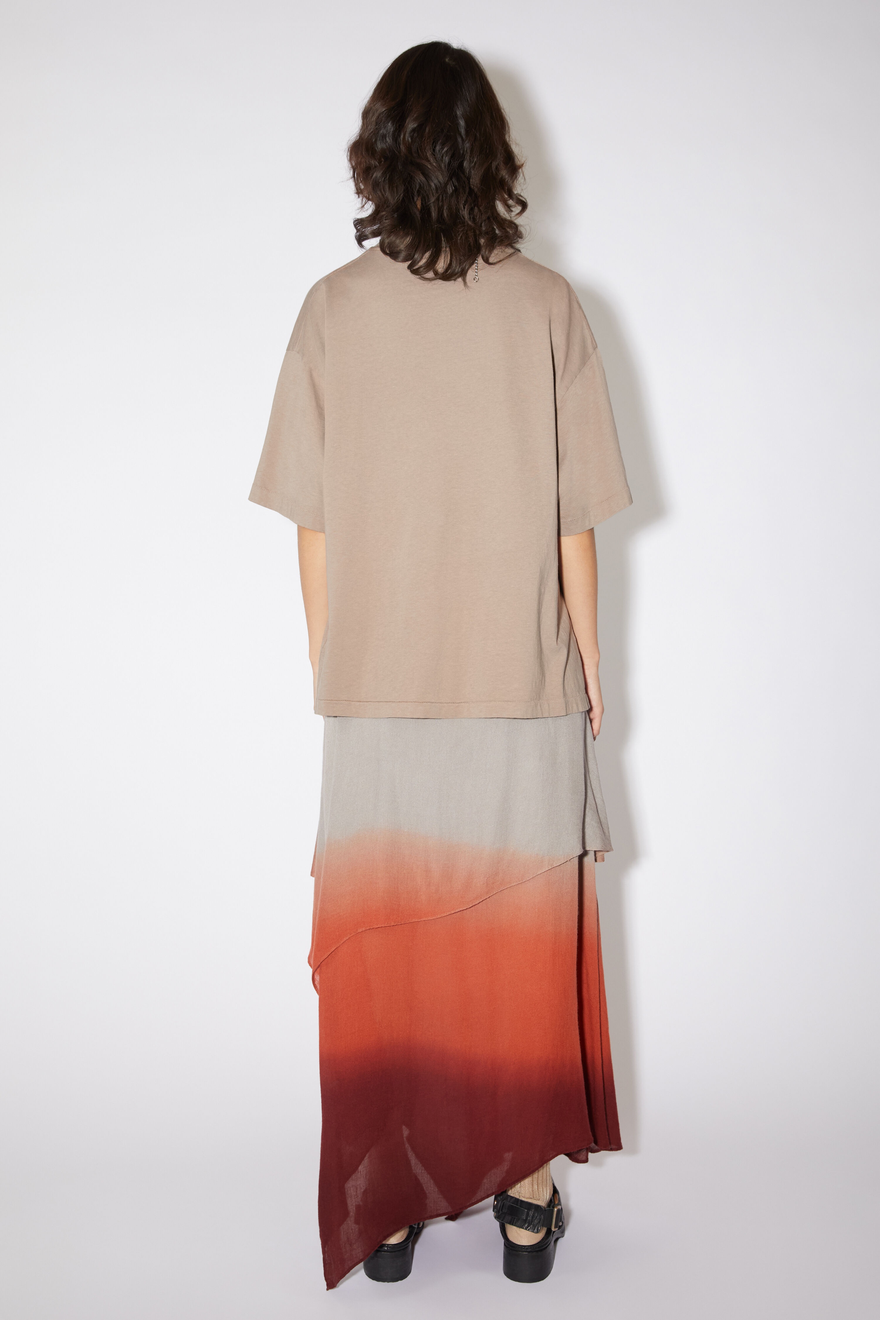Layered t-shirt dress - Taupe grey - 3