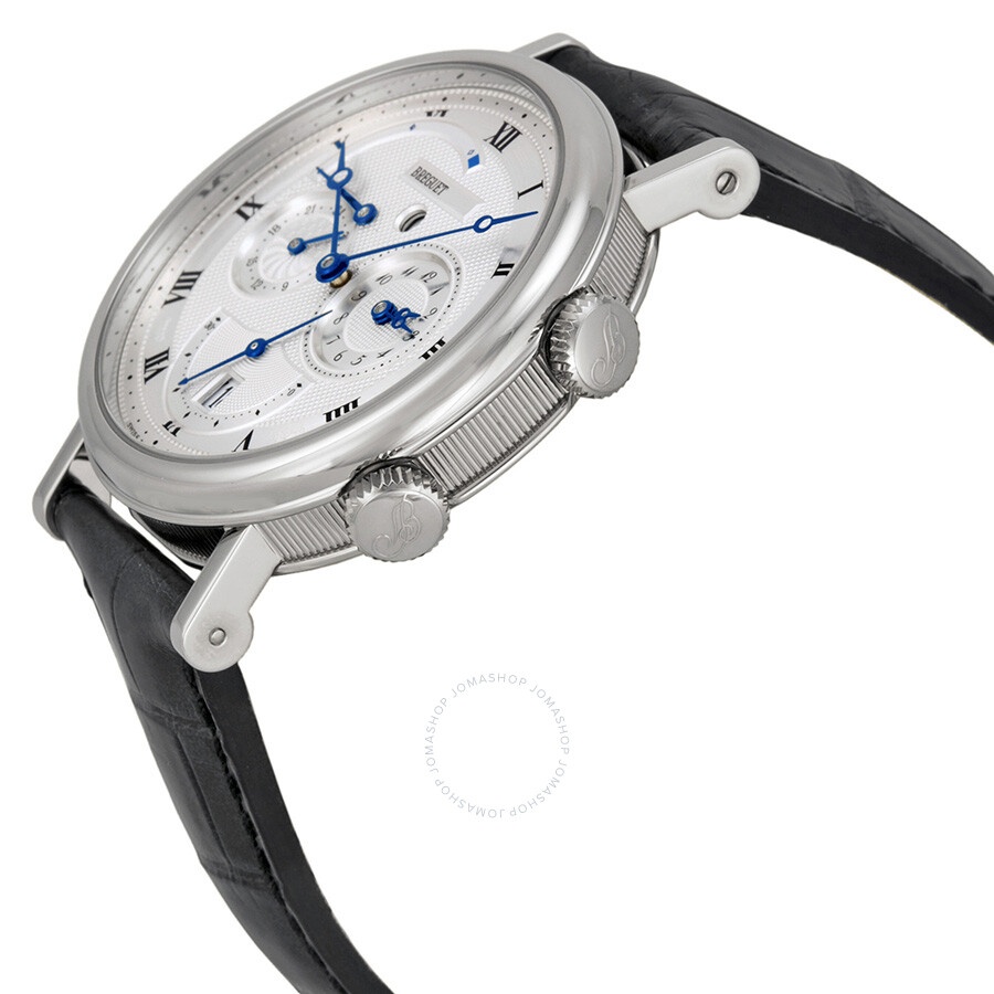 Breguet Classique Alarm White Gold Black Leather Men's Watch 5707BB129V6 - 2