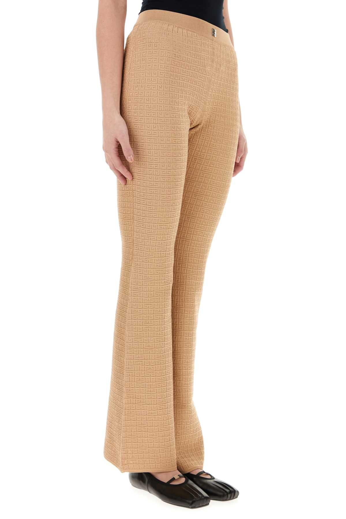 Givenchy Women Skin Pink Jacquard Flared Leg Pant - 3