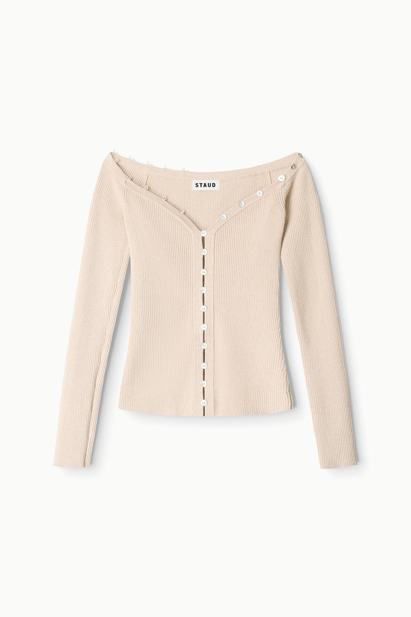 STAUD KEATON SWEATER FAWN 4