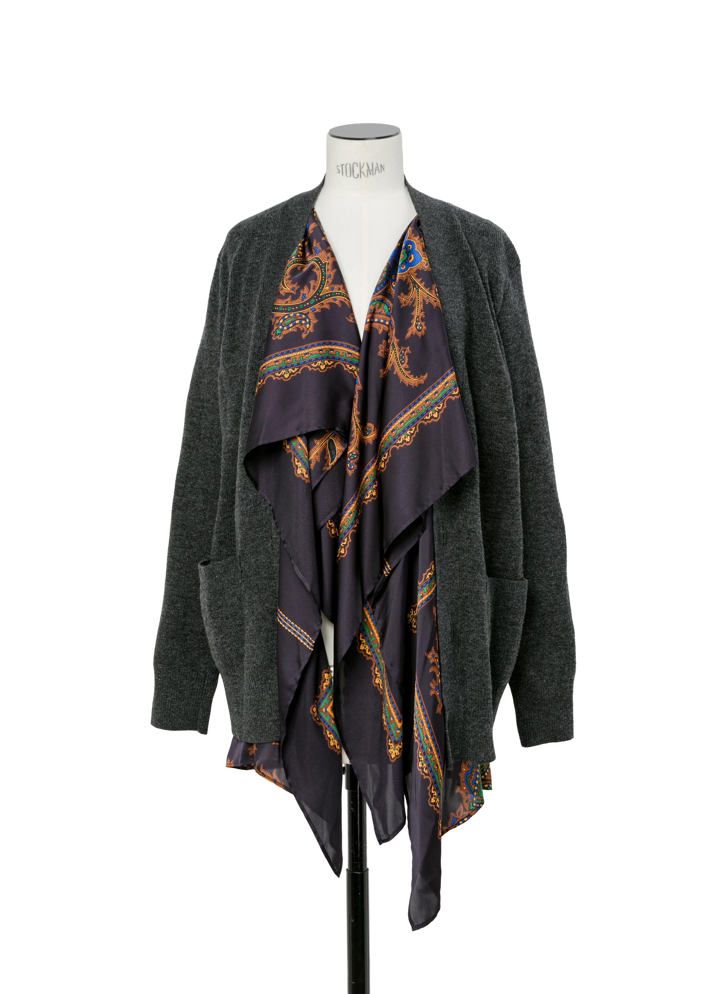 Paisley Print x Wool Knit Cardigan - 4