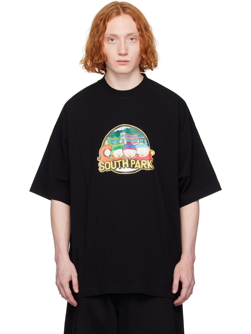 Black 'South Park' Oversized T-shirt - 1