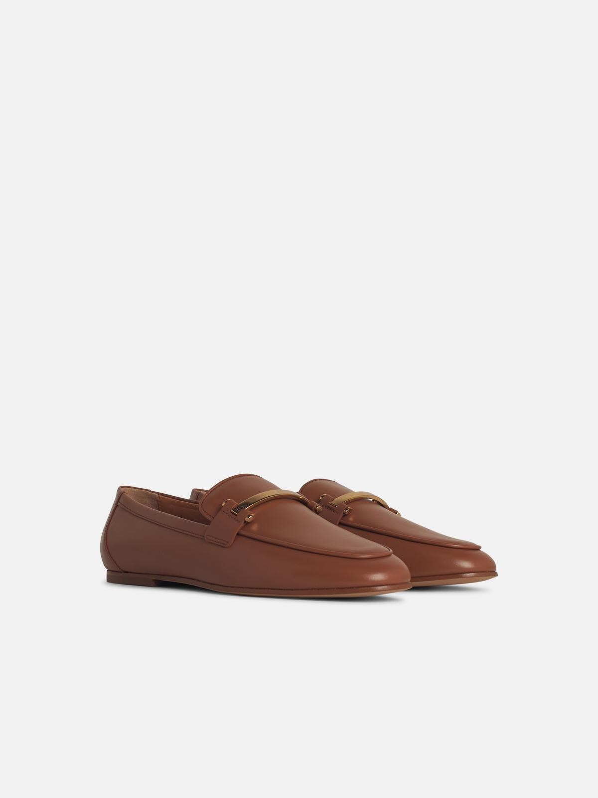 BROWN LEATHER LOAFERS - 2
