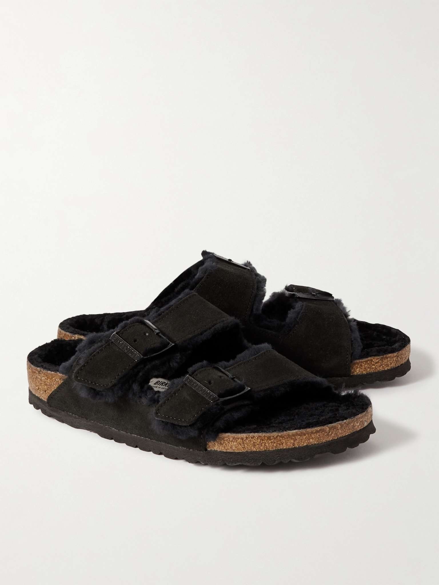 Arizona Shearling-Lined Suede Sandals - 4
