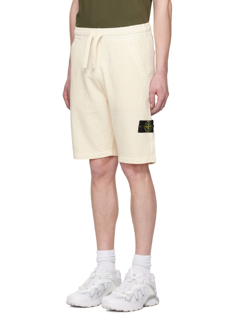 Stone Island Off-White Malfilé Fleece 'Old' Effect Shorts outlook