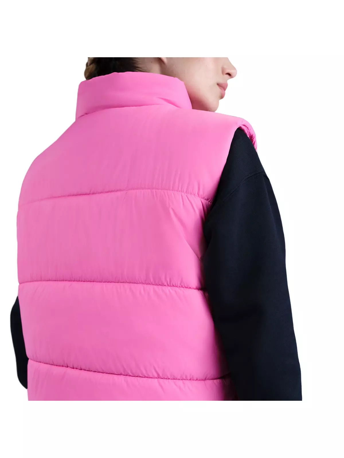 Women's Sportswear Classic Puffer Therma-FIT Loose Vest -Pink/White - 2