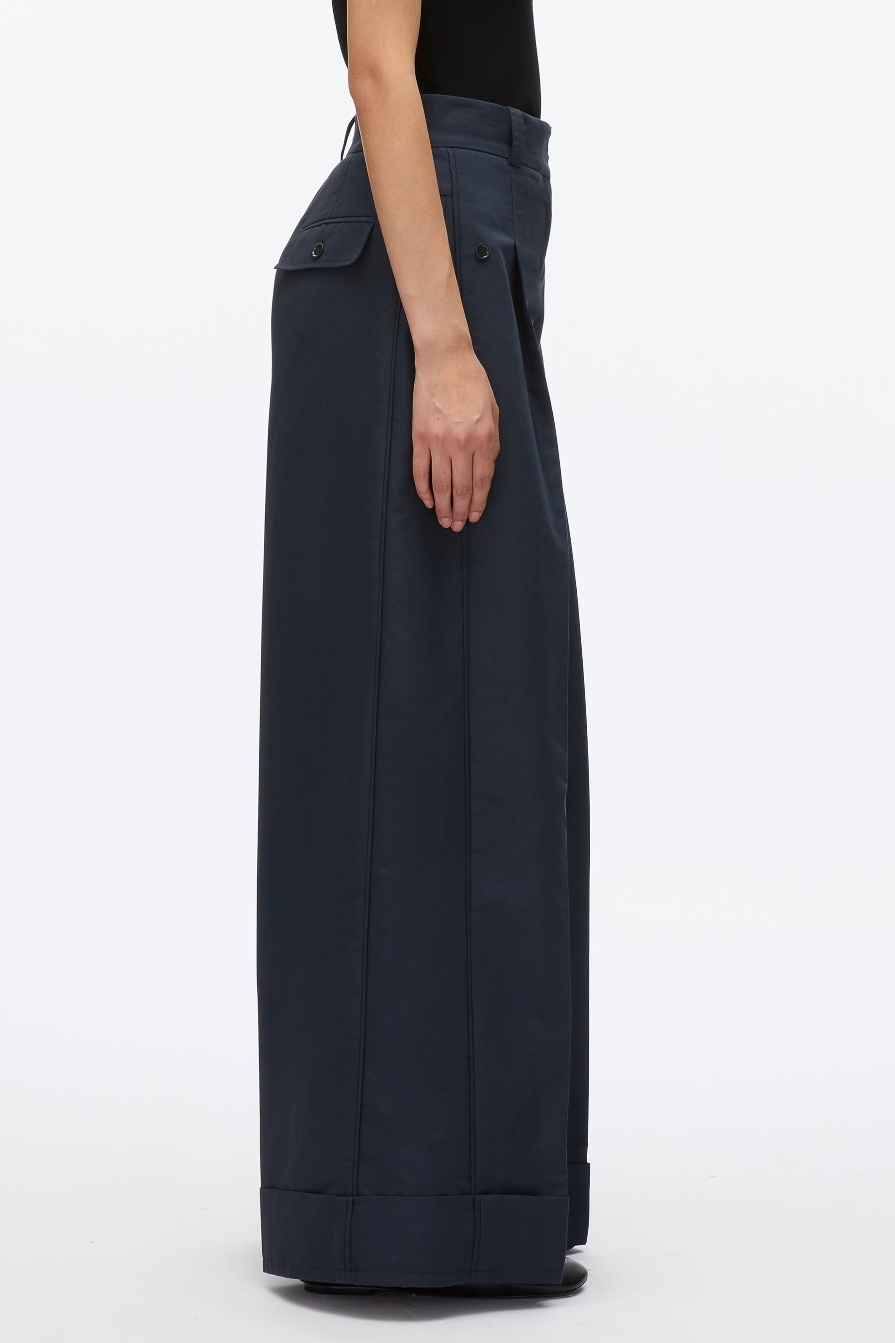 Petite Pleated Wide Leg Trouser - 3