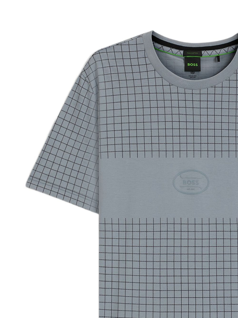 grid-print T-shirt - 2