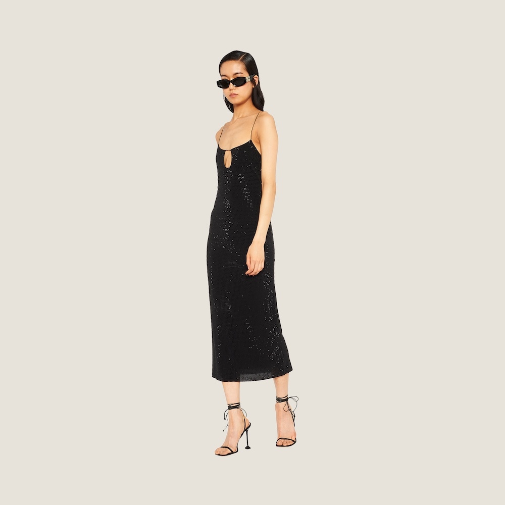 Miu Miu Embroidered stretch georgette dress | REVERSIBLE