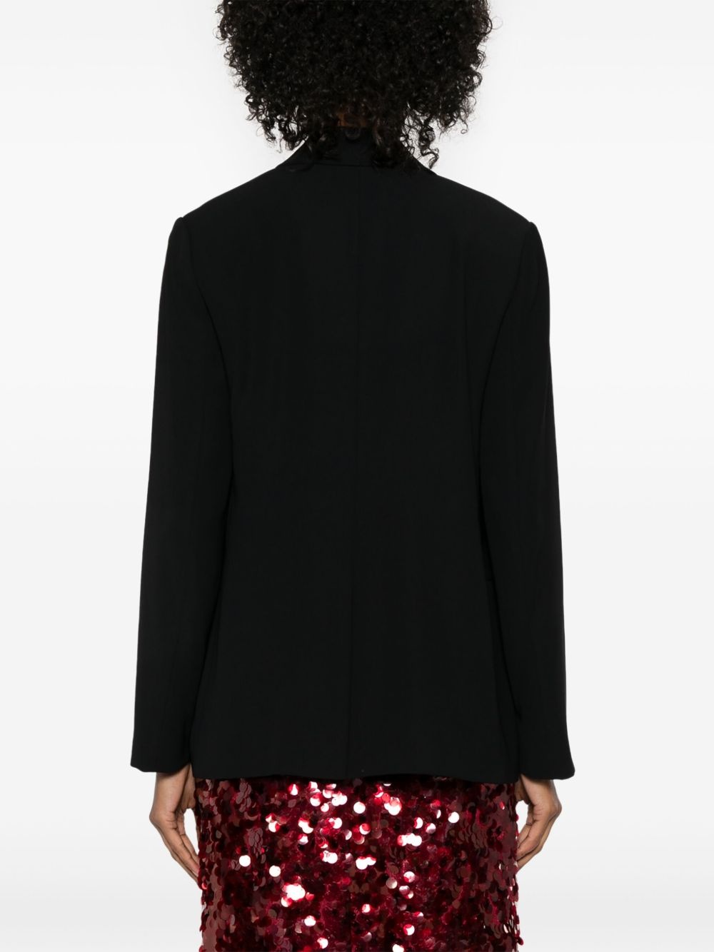 crepe double-breasted blazer - 4