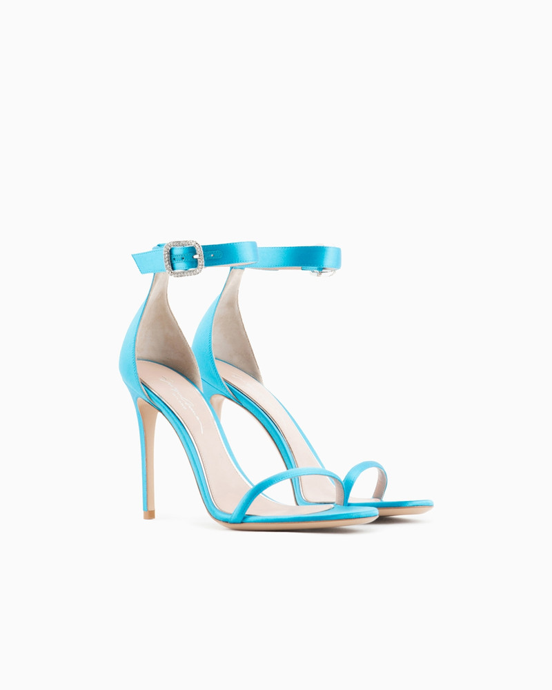 Satin heeled sandals 2