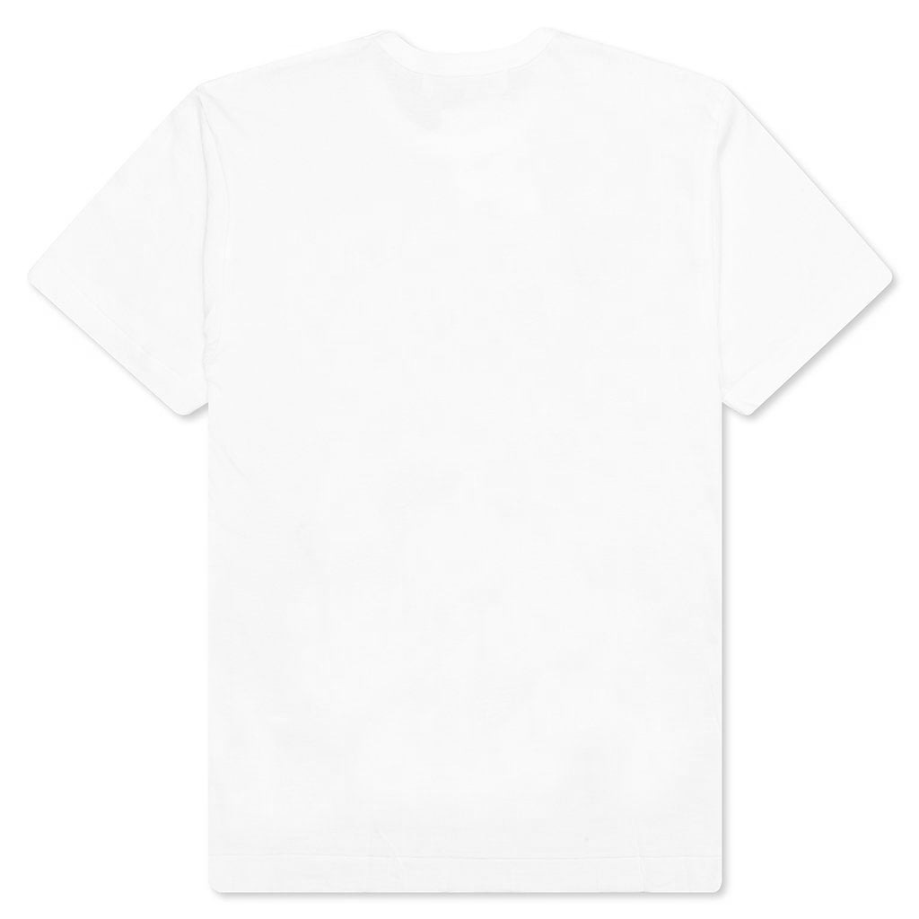 COMME DES GARCONS PLAY STACKED HEART S/S T-SHIRT - WHITE - 2