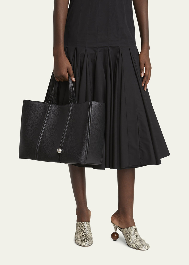 JACQUEMUS Le Marino Leather Shopper Tote Bag outlook