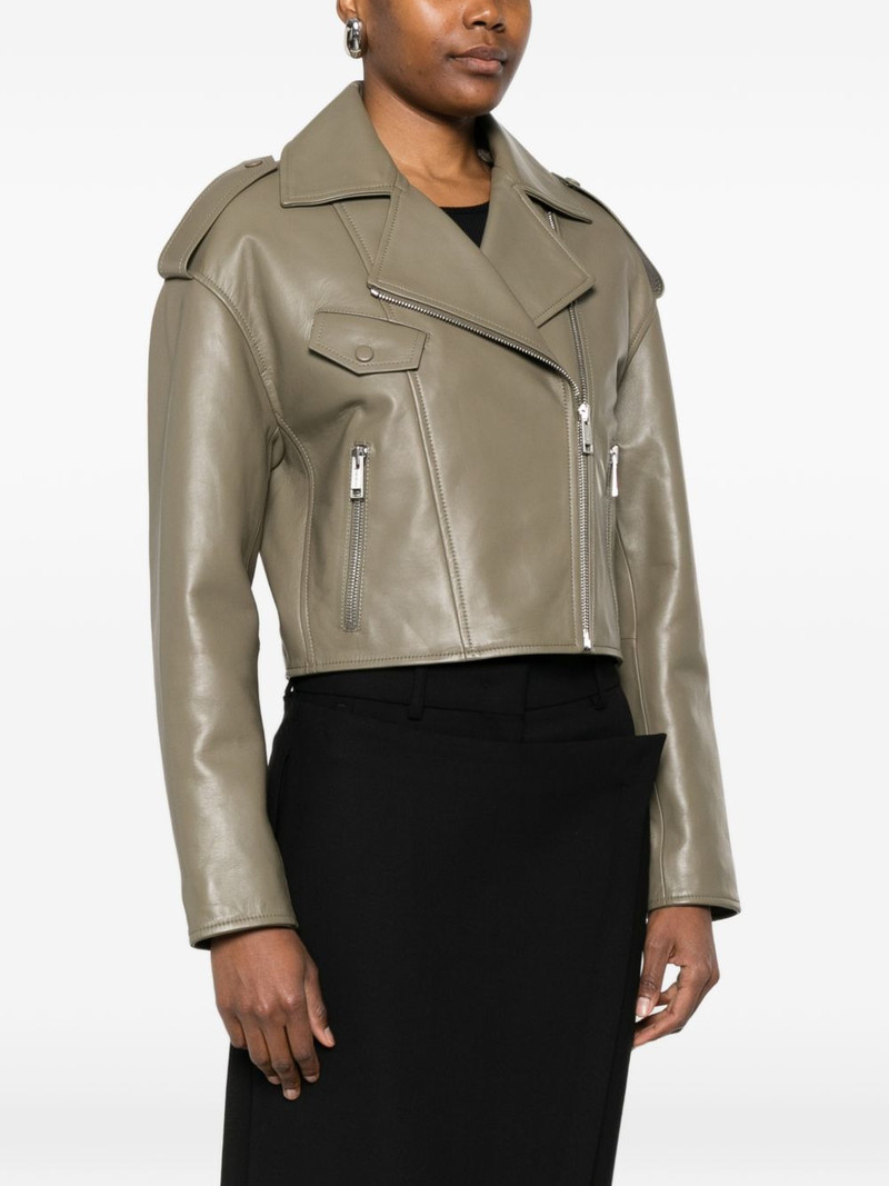 zip-fastening lambskin jacket 3