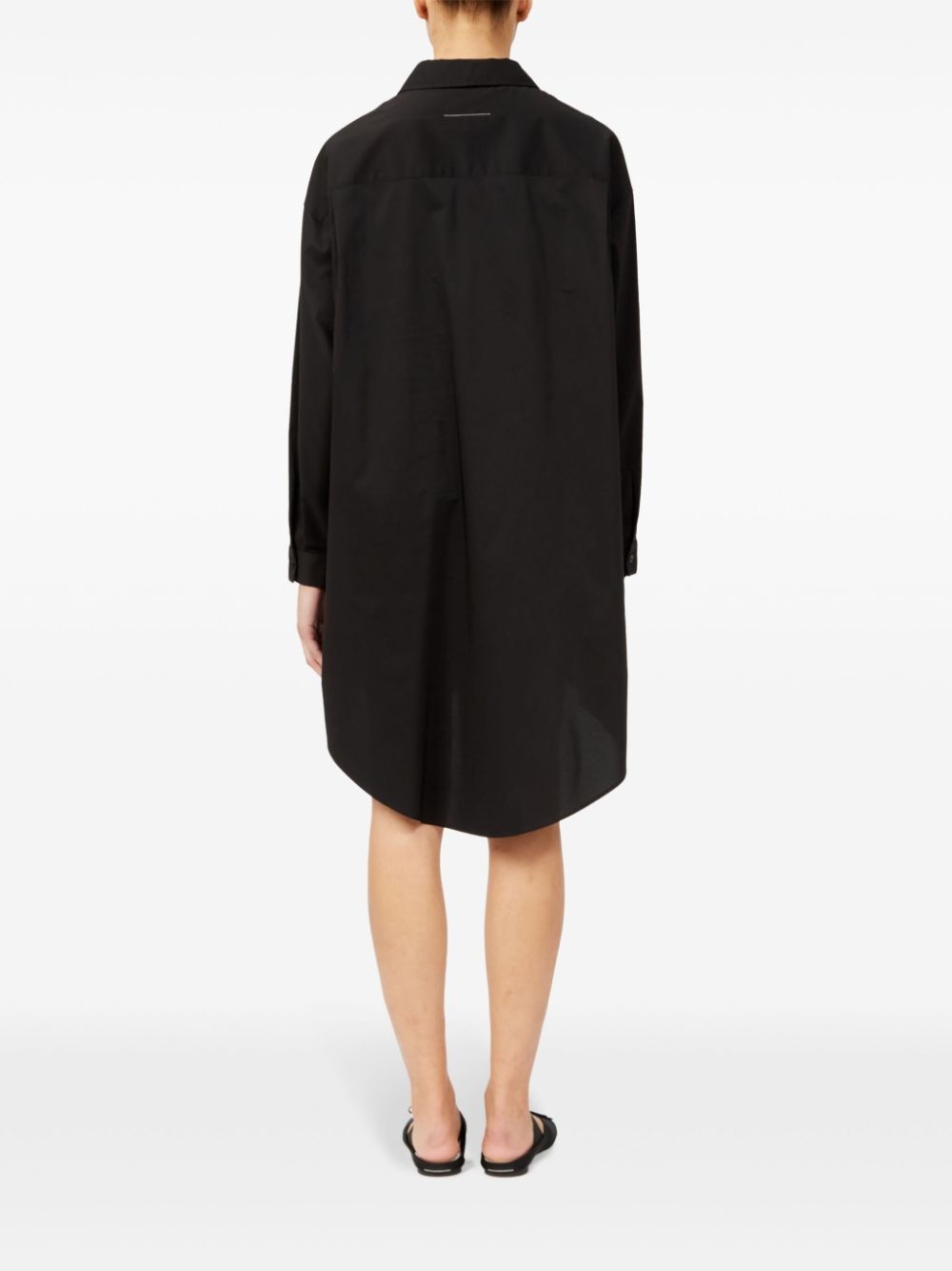 signature numbers motif shirt dress - 4