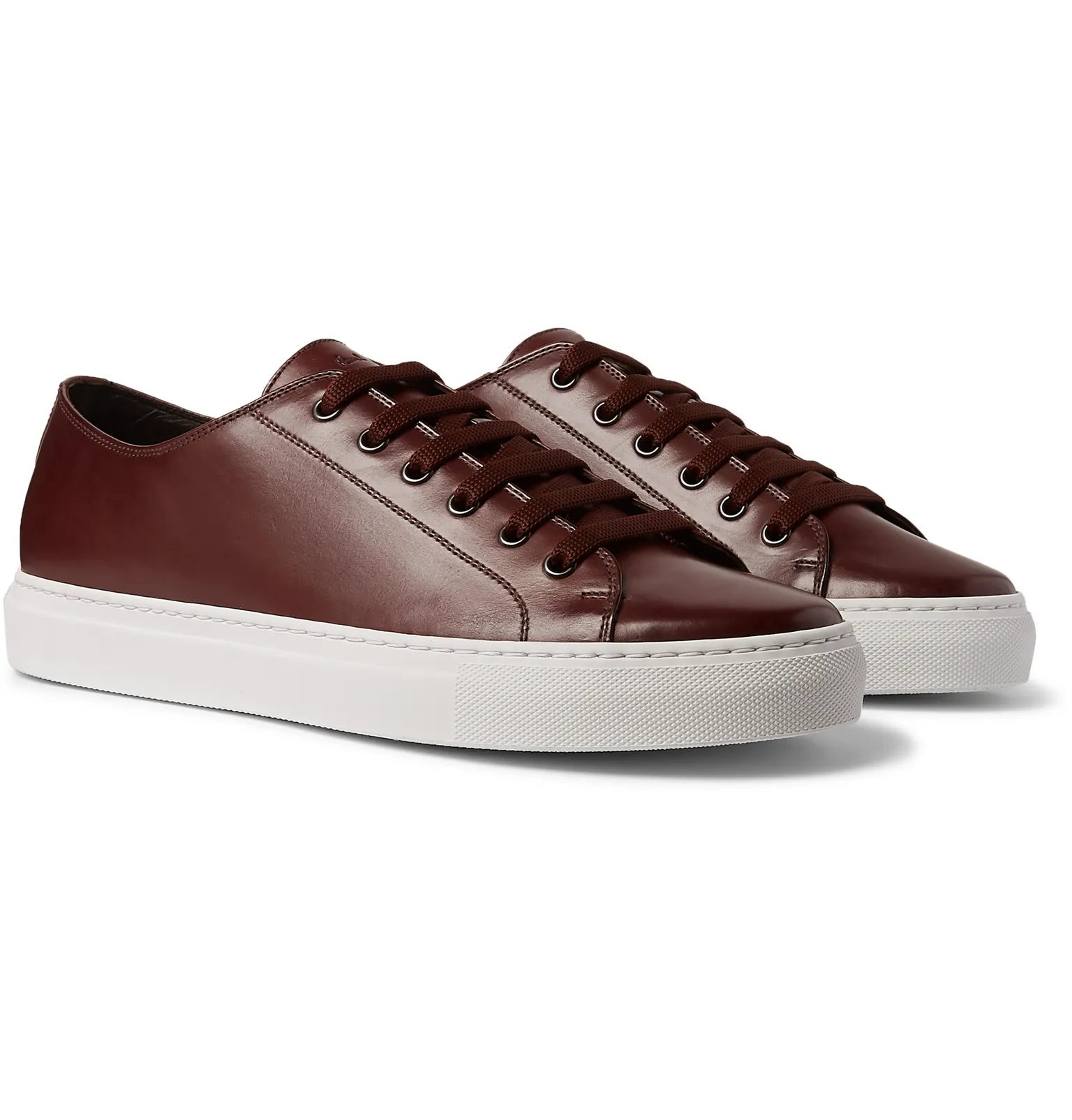 Sotto Burnished-Leather Sneakers - 2