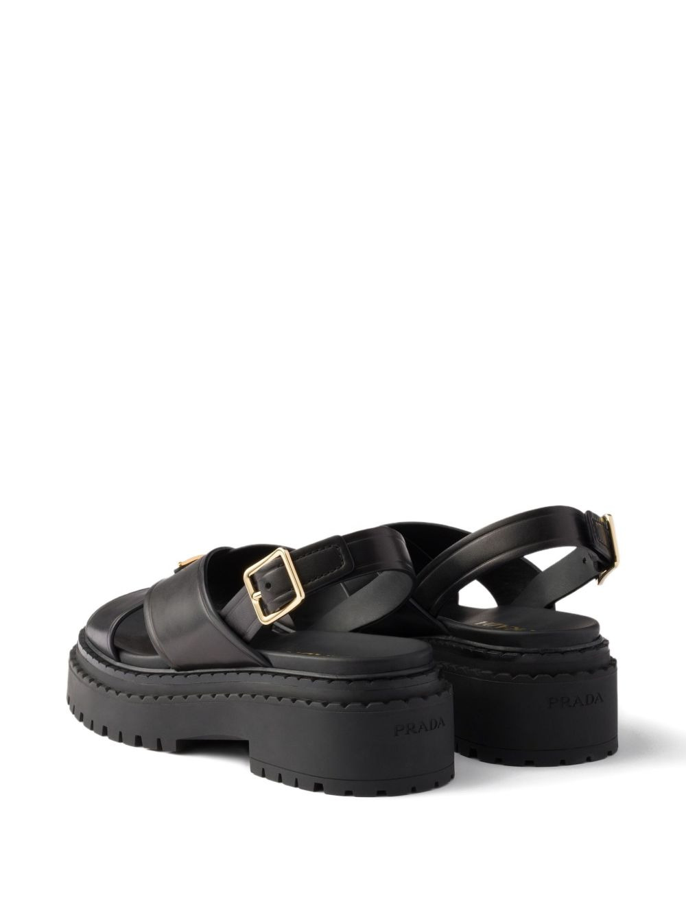 leather platform sandals - 3