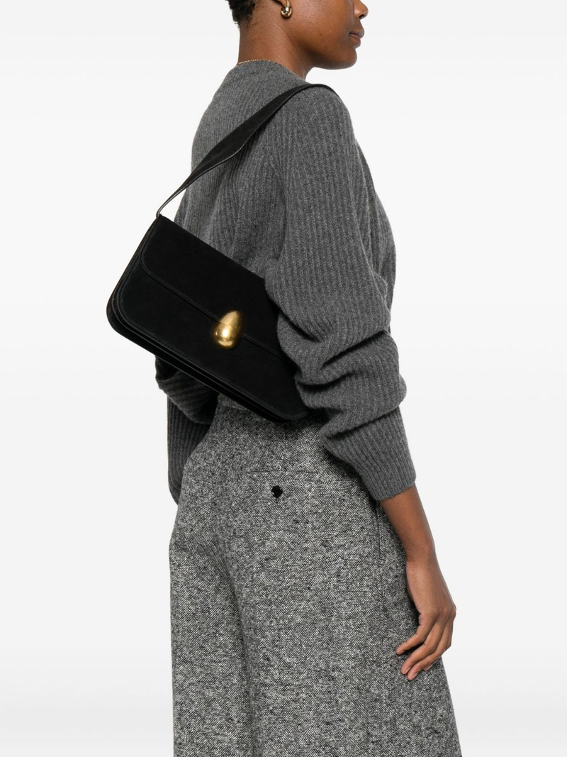 NEOUS clasp-fastening suede shoulder bag outlook