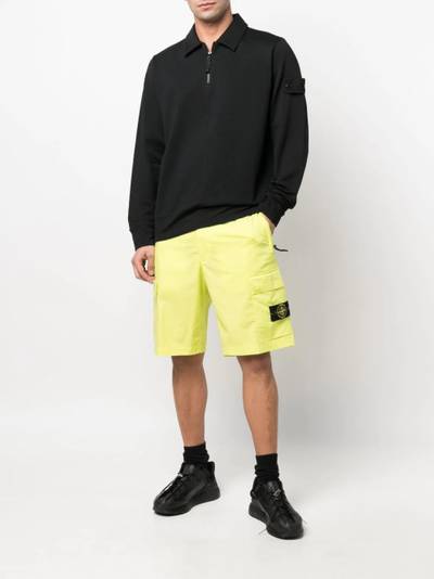 Stone Island Compass-patch collared sweatshirt outlook