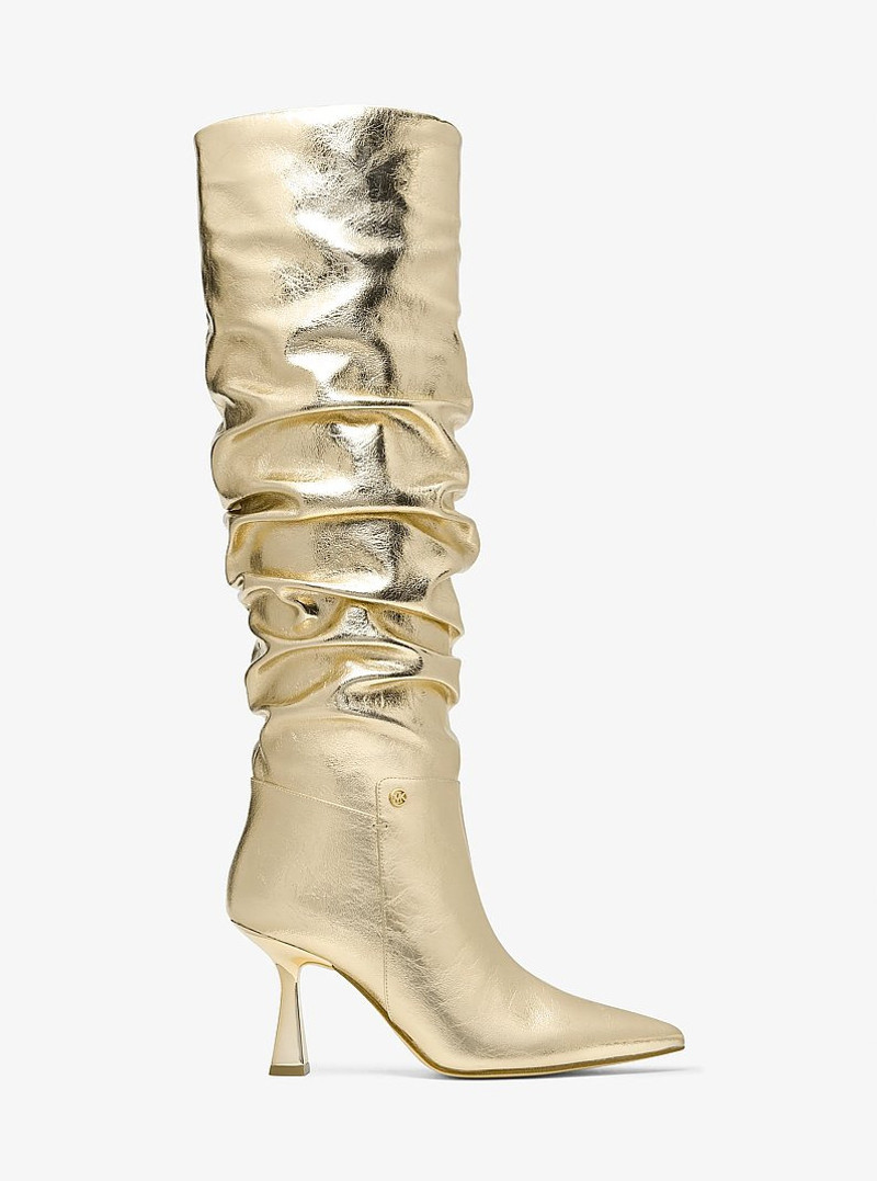 Amali Crackled Metallic Boot 1