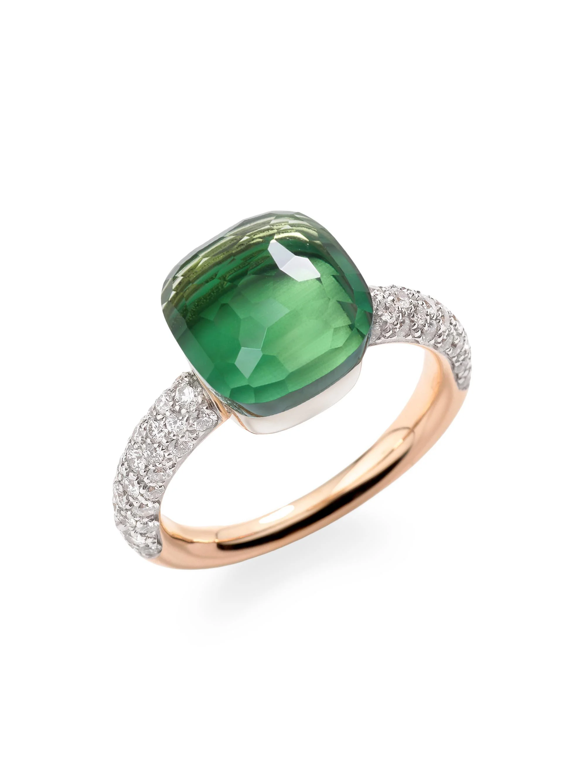 Women's Nudo Two-Tone 18K Gold & Multi-Stone Ring - Rose Gold - 1