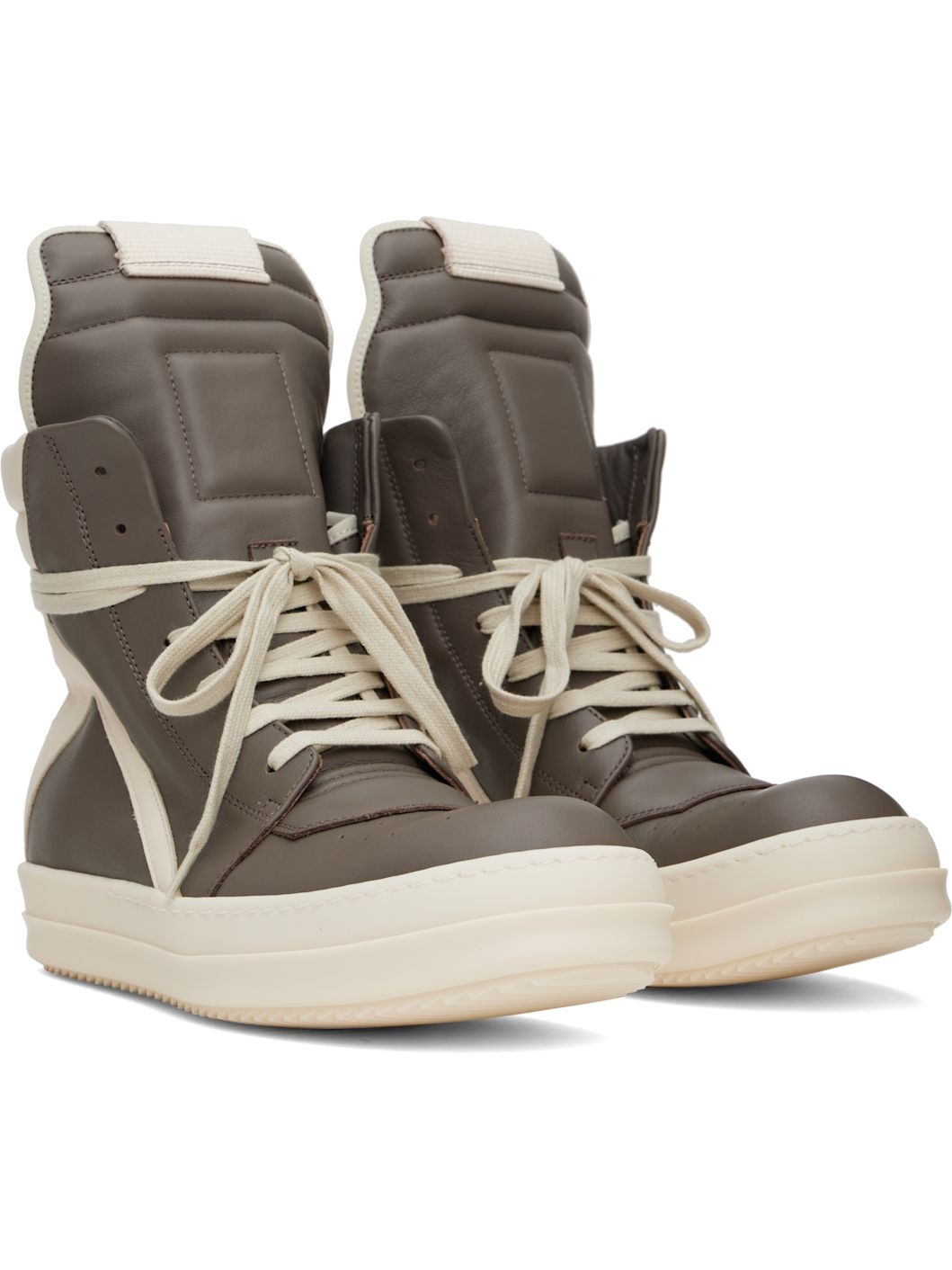 Gray & Off-White Hollywood Geobasket Sneakers - 4