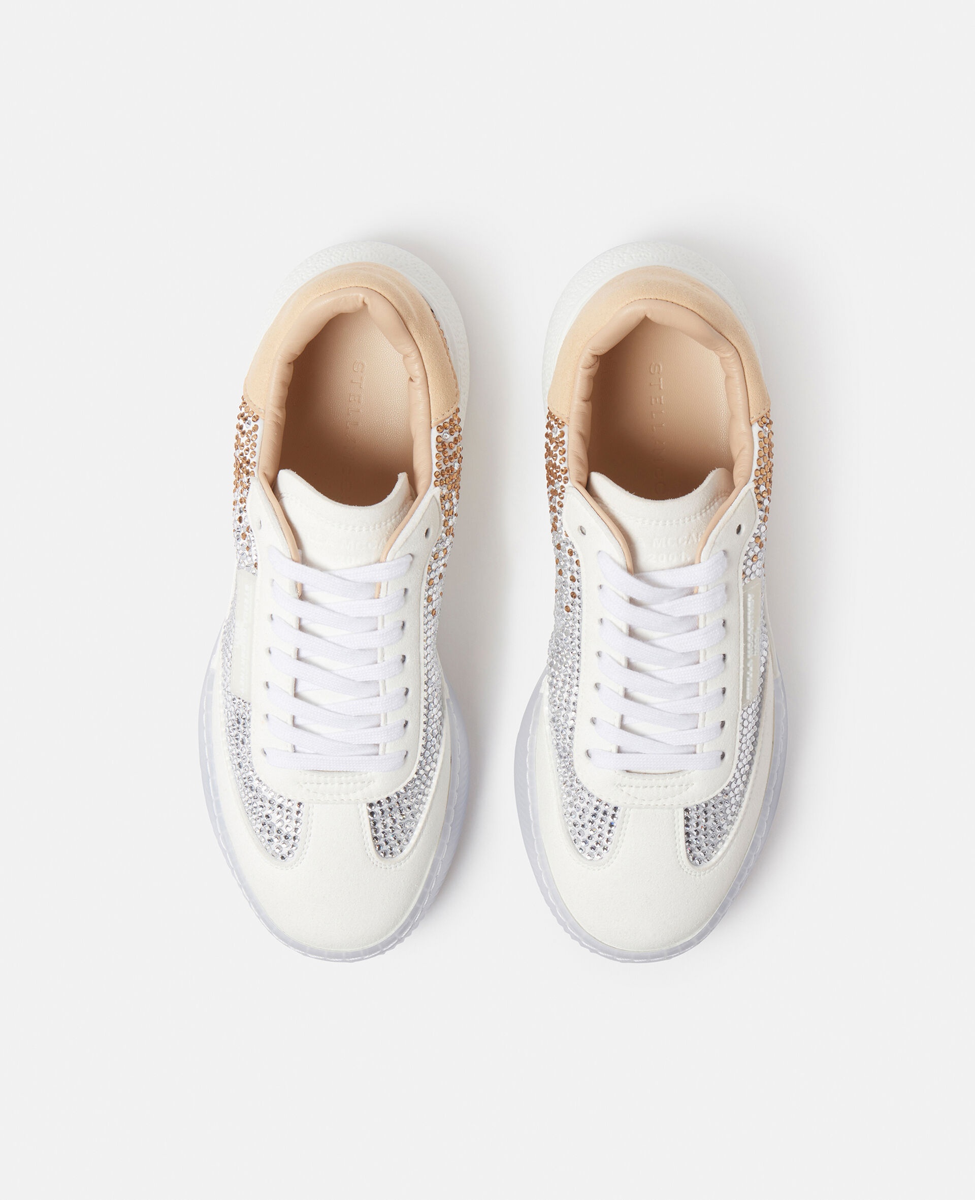 Loop Crystal Degradé Lace-Up Trainers - 4