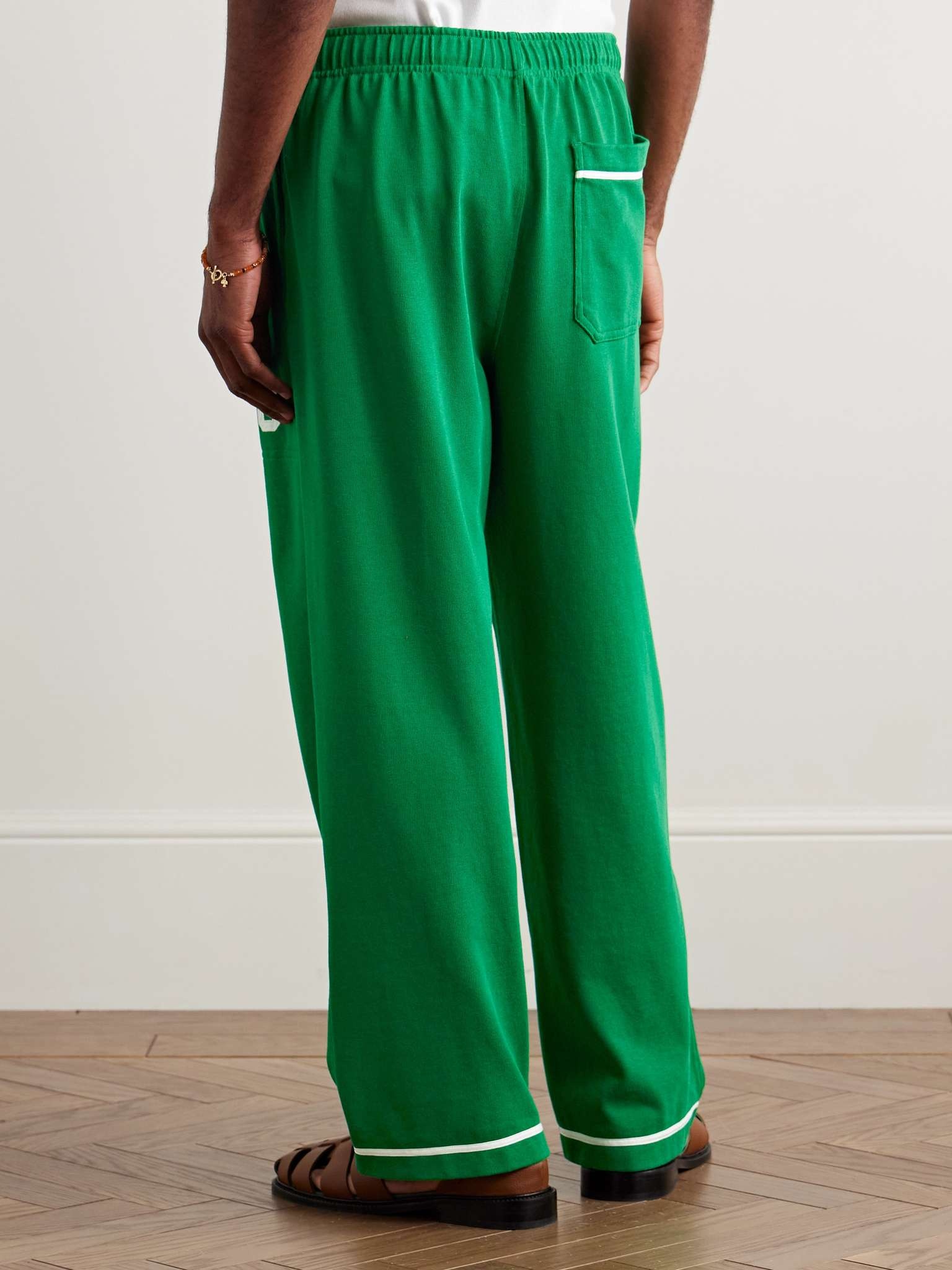 Sophomore Straight-Leg Appliquéd Cotton and Lyocell-Blend Jersey Sweatpants - 4