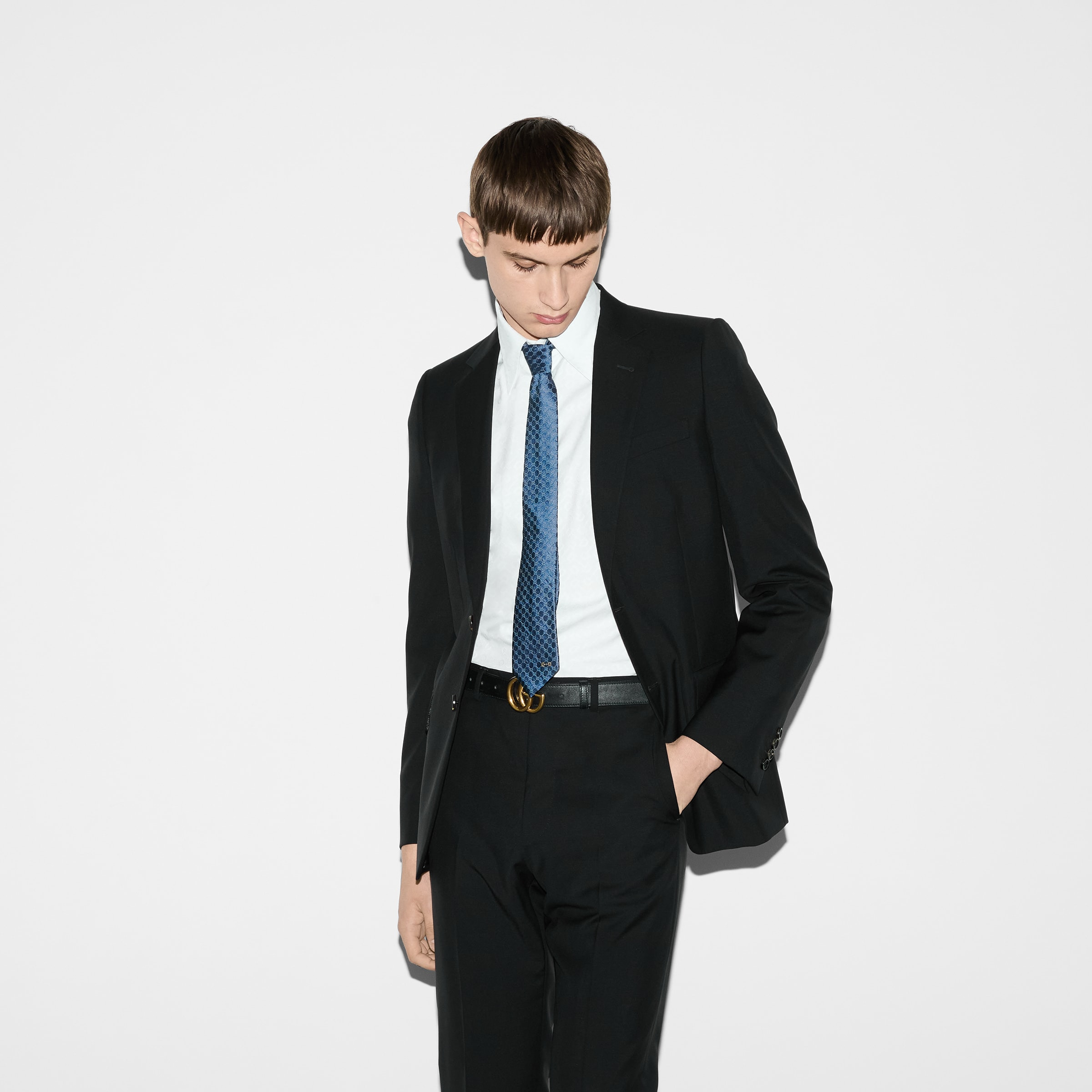 GG silk jacquard tie - 3