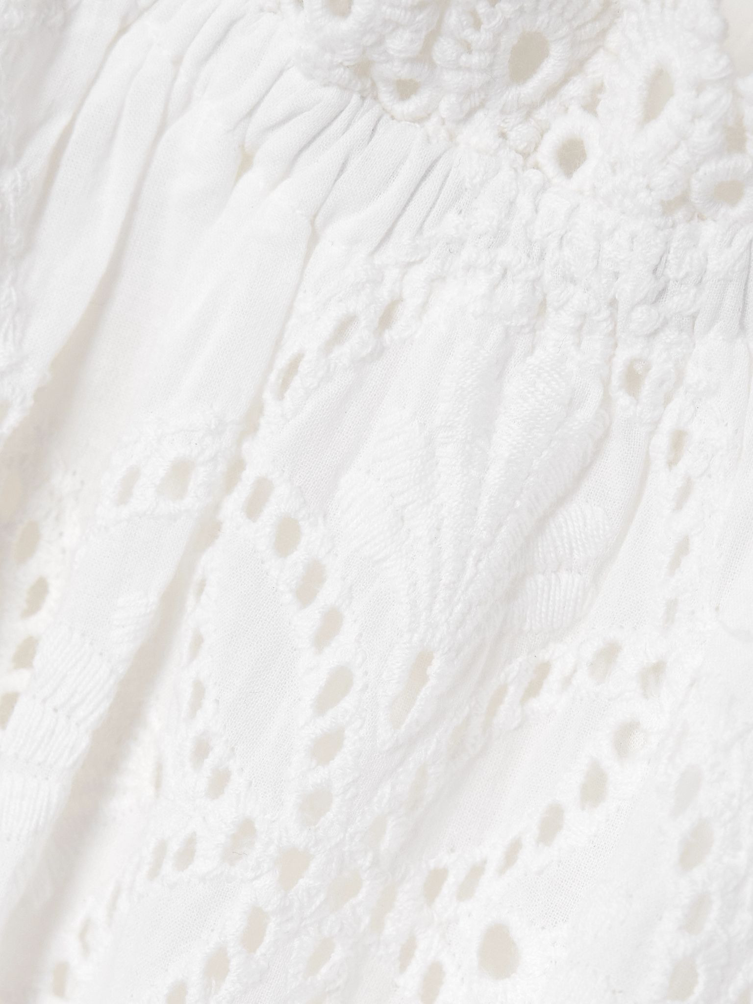 Avi belted off-the-shoulder broderie anglaise cotton mini dress White - 4