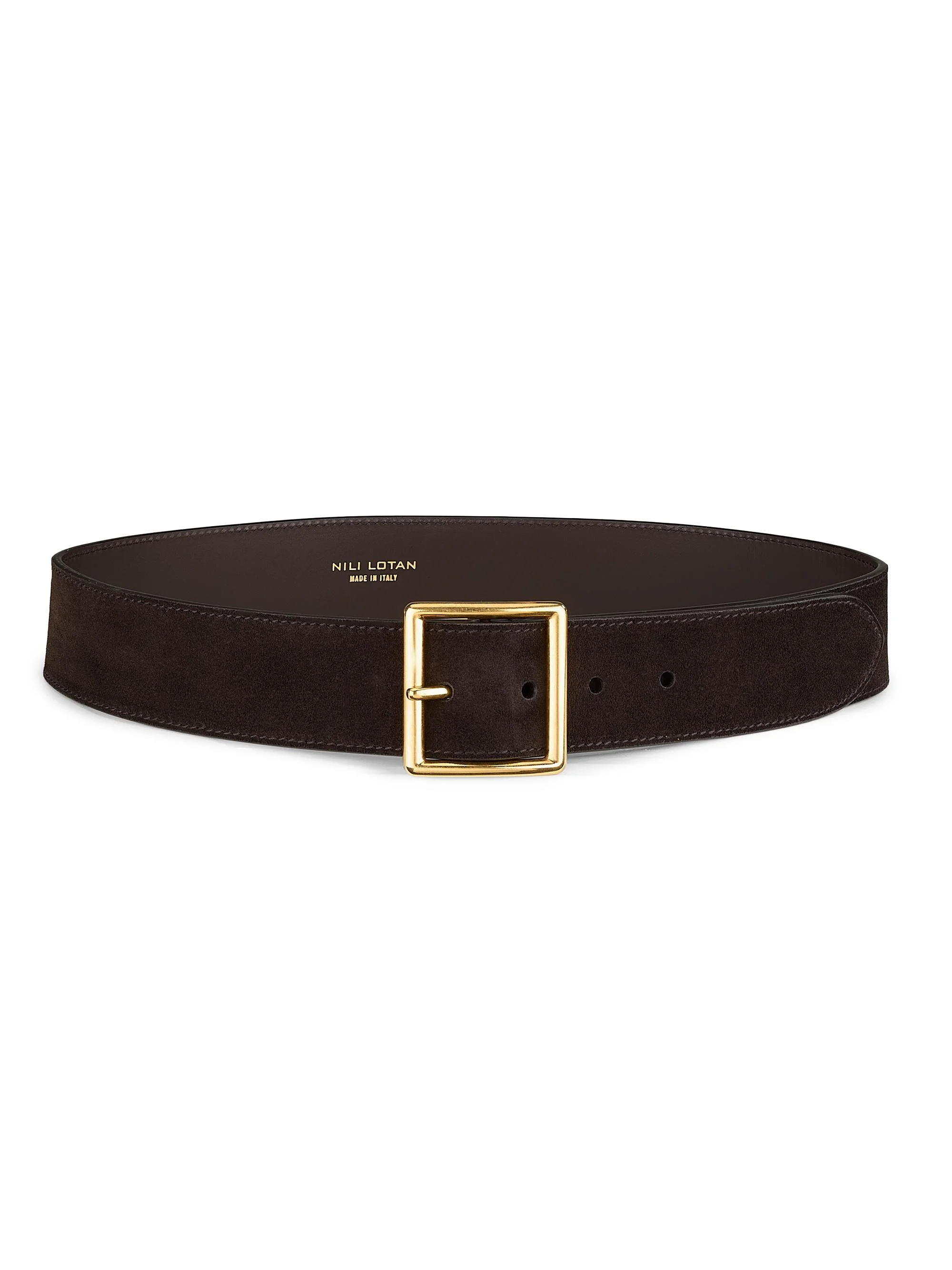 Women's Marcela Leather Belt - Espresso Gold - 1