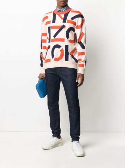 KENZO intarsia-knit logo sweatshirt outlook