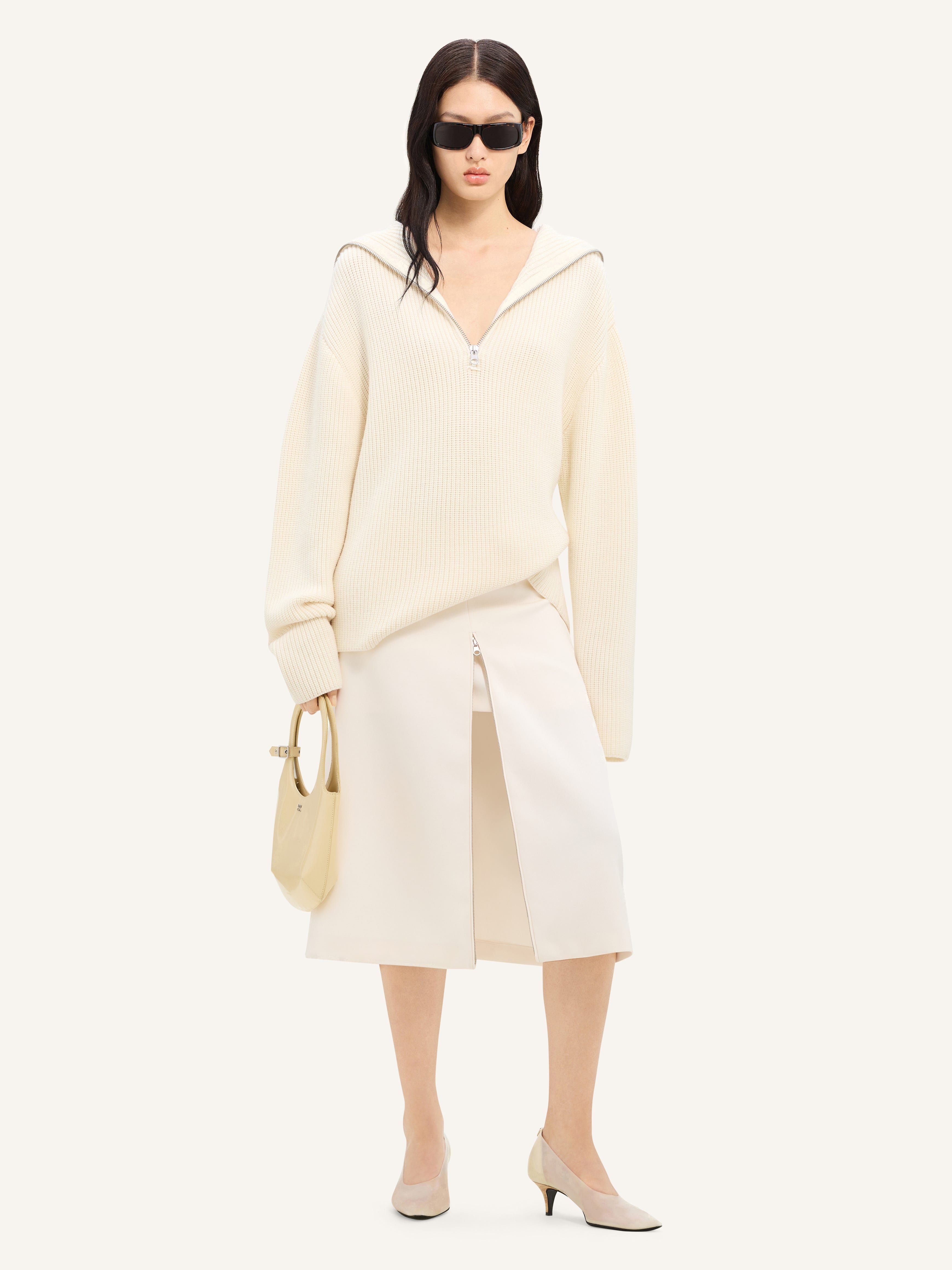 RIBBED WOOL HOODED SWEATER - 2