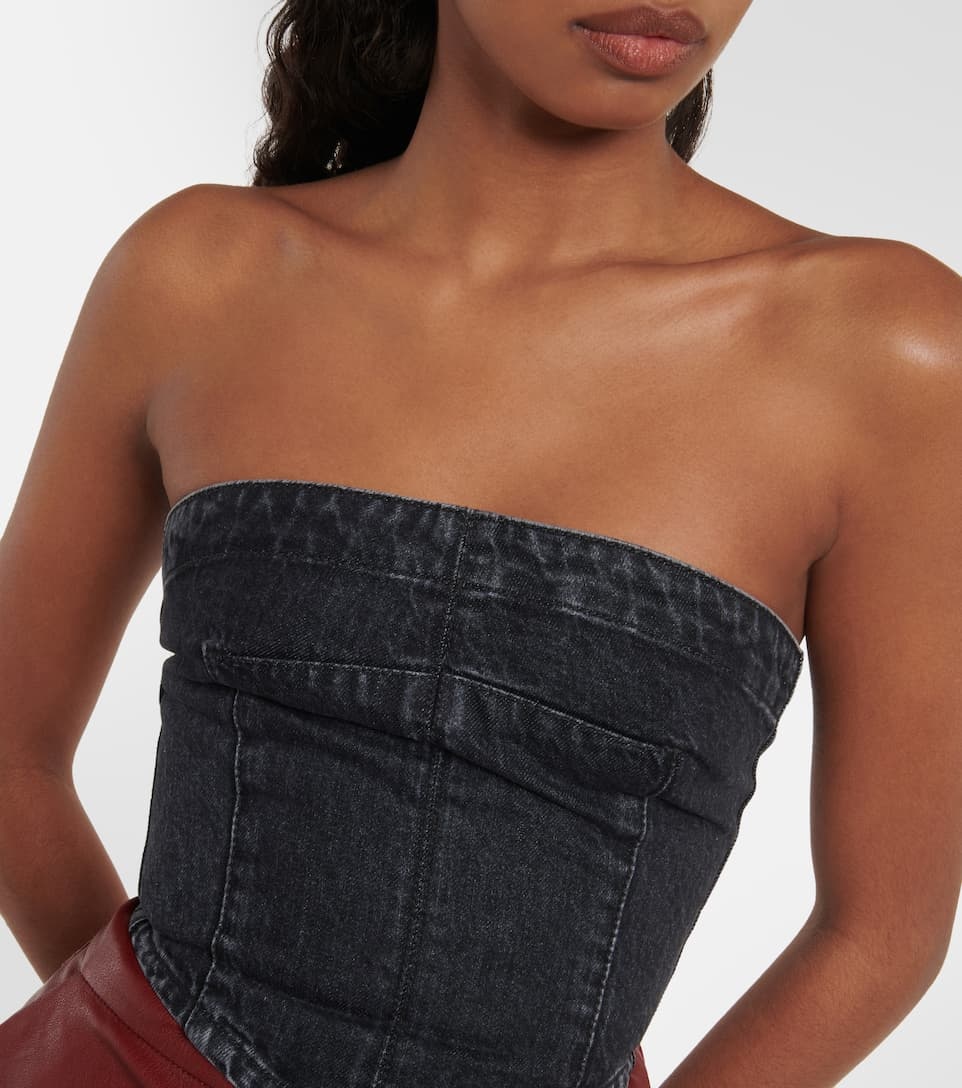 Denim bustier top - 4